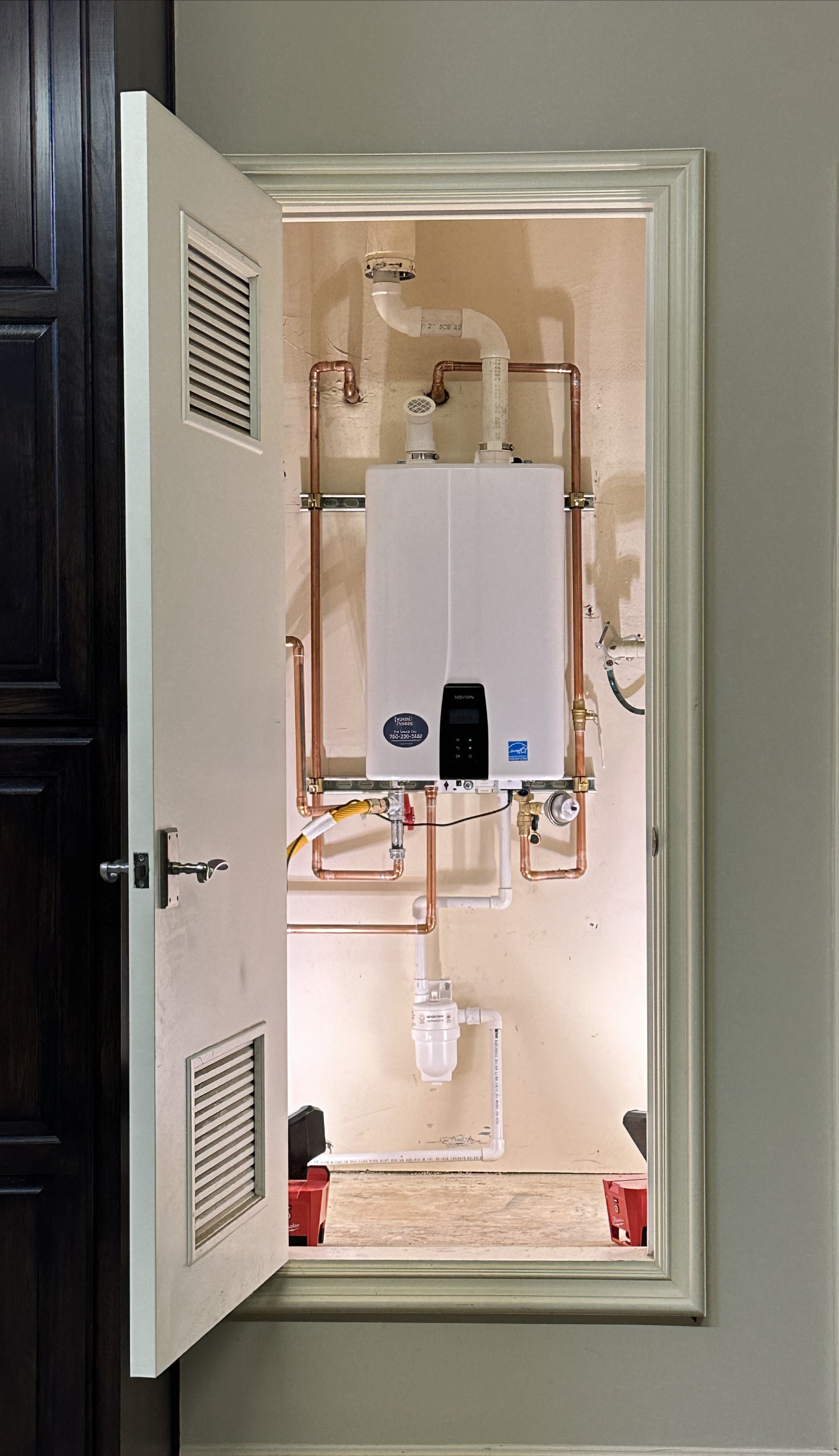 Navien tankless water heater installation in Encinitas
